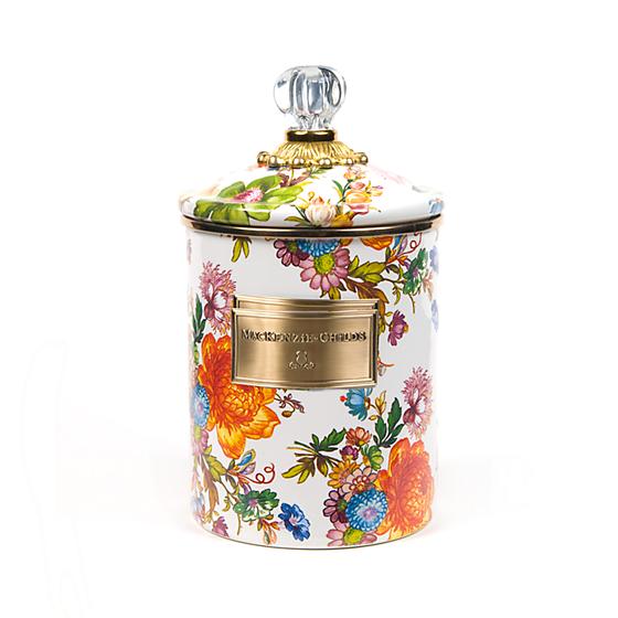MacKenzie-Childs Flower Market Canister - White