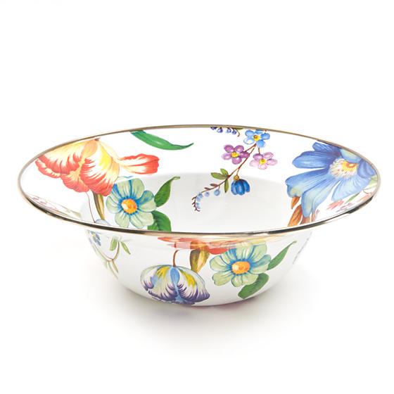 MacKenzie-Childs Flower Market Serving Bowl - White