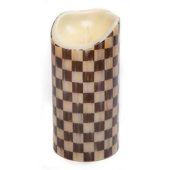 Courtly Check Flicker Pillar Candle