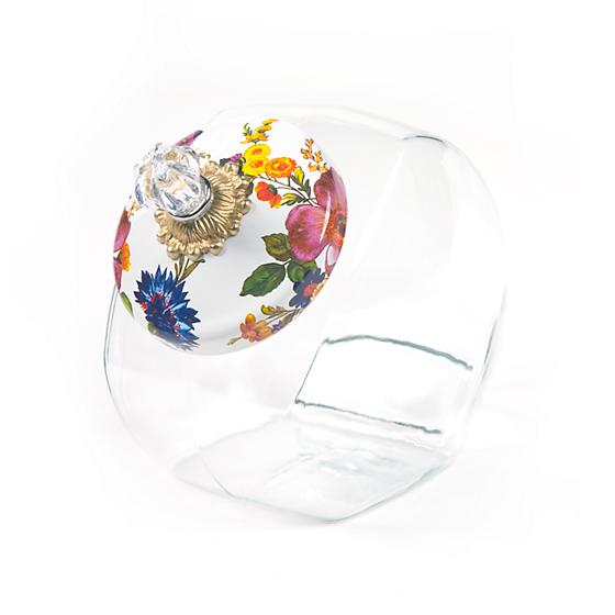 Mackenzie-Childs Cookie Jar with Flower Market Enamel Lid - White