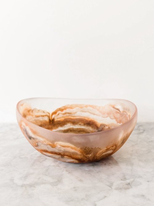 13" Almond Resin Bowl