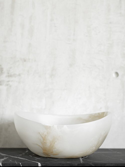 13" Almond Resin Bowl