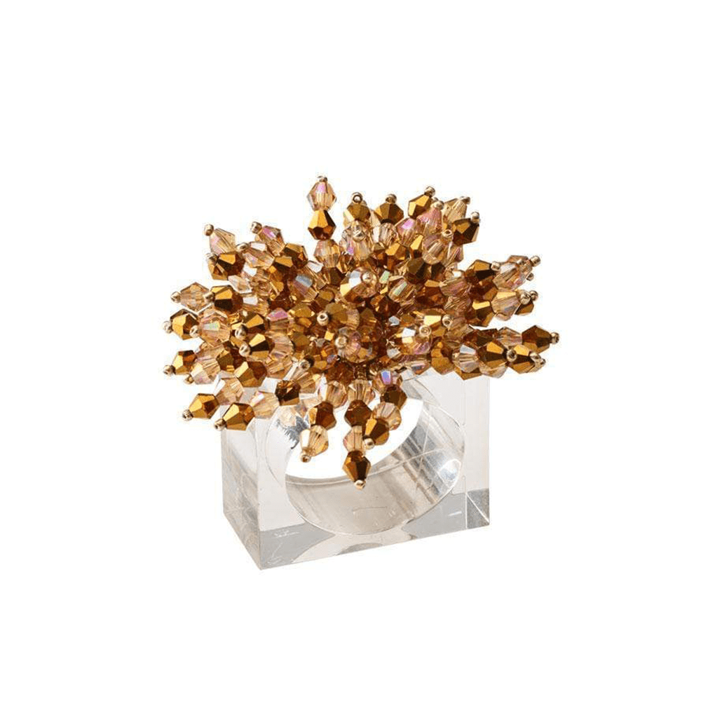Kim Seybert Brilliant Napkin Ring in Gold- Set of 4