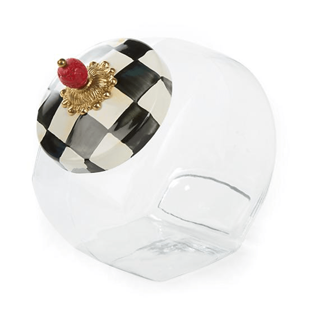 MacKenzie-Childs Courtly Check Cookie Jar with Enamel Lid