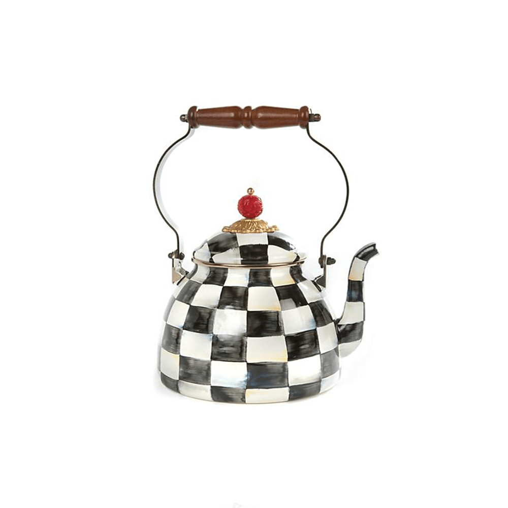 MacKenzie-Childs Courtly Check Enamel Tea Kettle