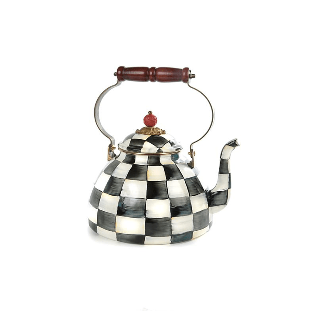 MacKenzie-Childs Courtly Check Enamel Tea Kettle