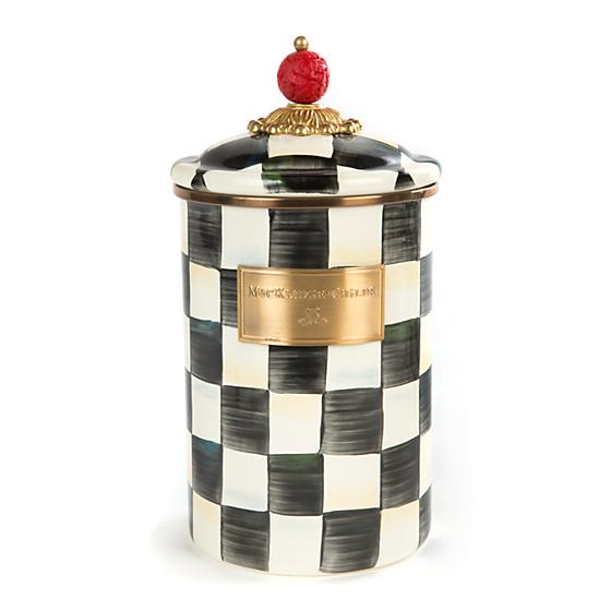 MacKenzie-Childs Courtly Check Enamel Canister