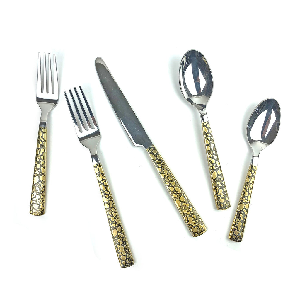 Panthera Gold 5 Piece Place Setting