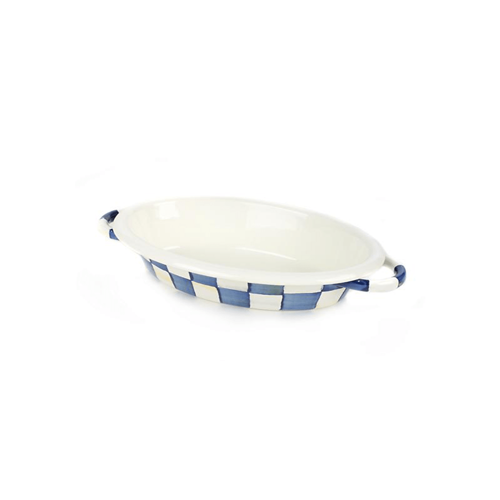 MacKenzie-Childs Royal Check Oval Gratin - Small