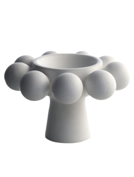 Footed Bowl Alabaster Matte