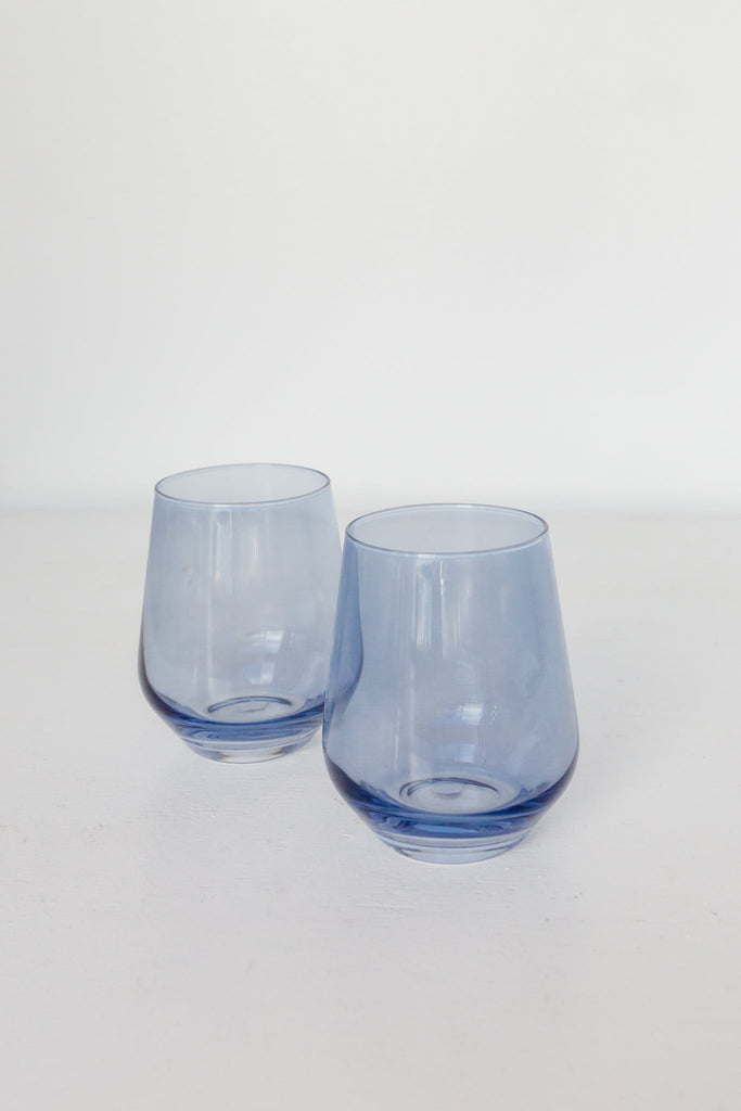 Colored Wine Stemless Blue S6