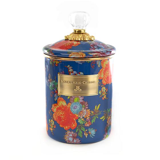 MacKenzie-Childs Flower Market medium Canister - Lapis