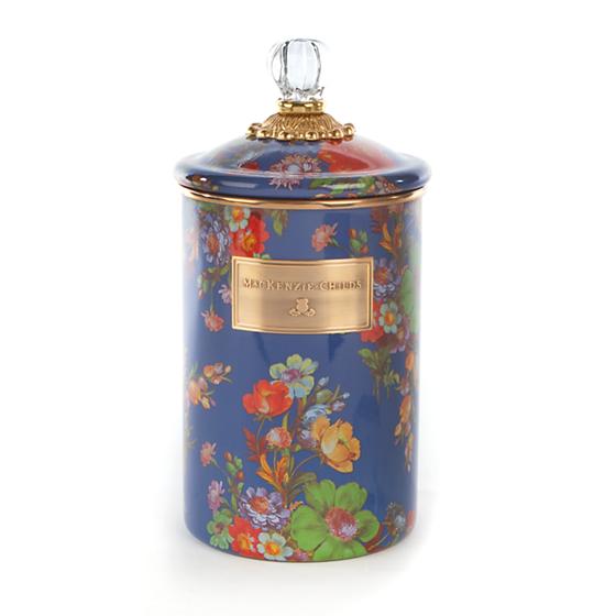 MacKenzie-Childs Flower Market Large Canister - Lapis
