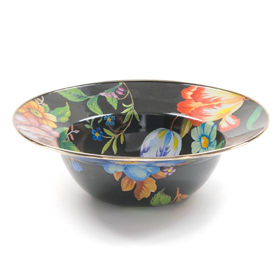 MacKenzie-Childs Flower Market Serving Bowl - Black