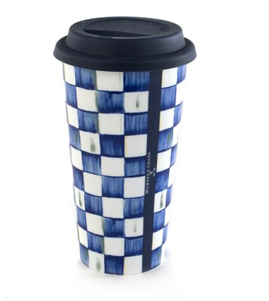MacKenzie-Childs Royal Check Travel Cup